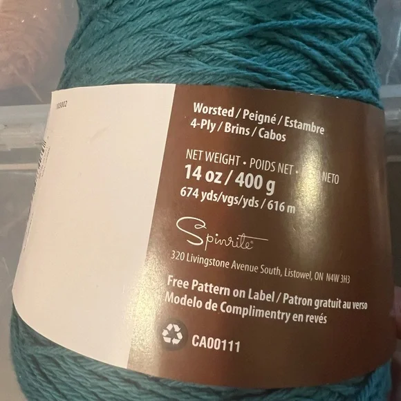 Lily Cotton Yarn in Deep Teal - Picture 4 of 4